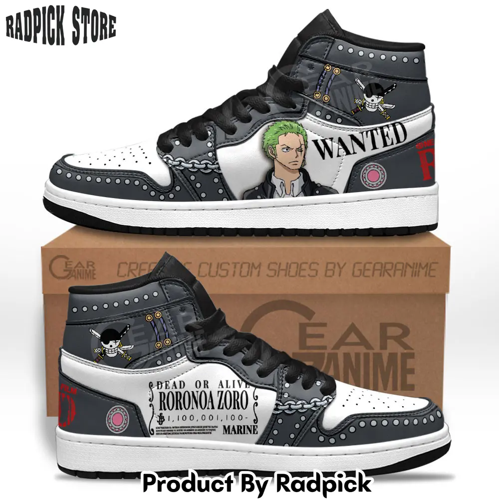 Zoro air jordan high top sneakers anime red mn25  rp0402091